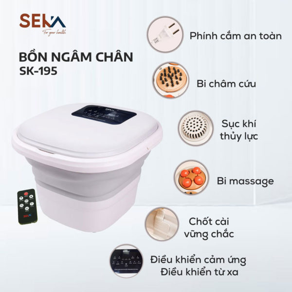 Bồn Ngâm Chân Gấp Gọn SEKA SK195