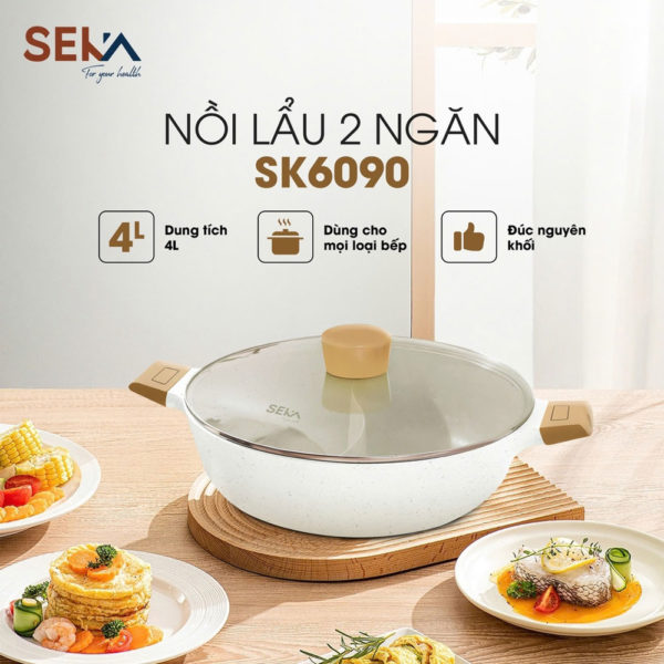 Nồi Lẩu 2 Ngăn 28cm SEKA SK6090