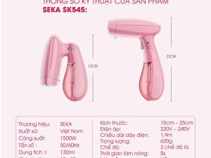 Thông Số Kỹ Thuật Bàn Là Hơi Nước Cầm Tay Gấp Gọn SEKA SK545
