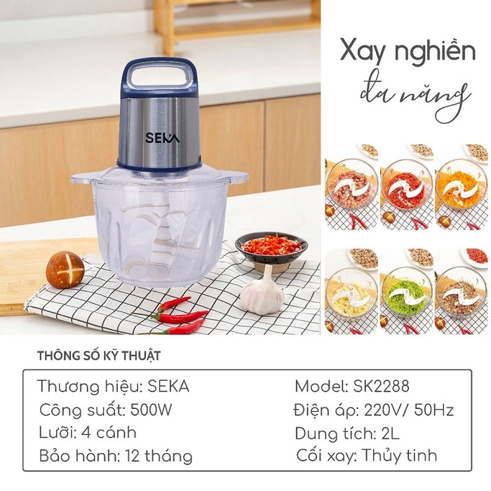Thông Số Kỹ Thuật Máy Xay Thịt Đa Năng SEKA SK2288