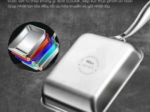 Thông số kỹ thuật chảo Vuông Inox SK6020
